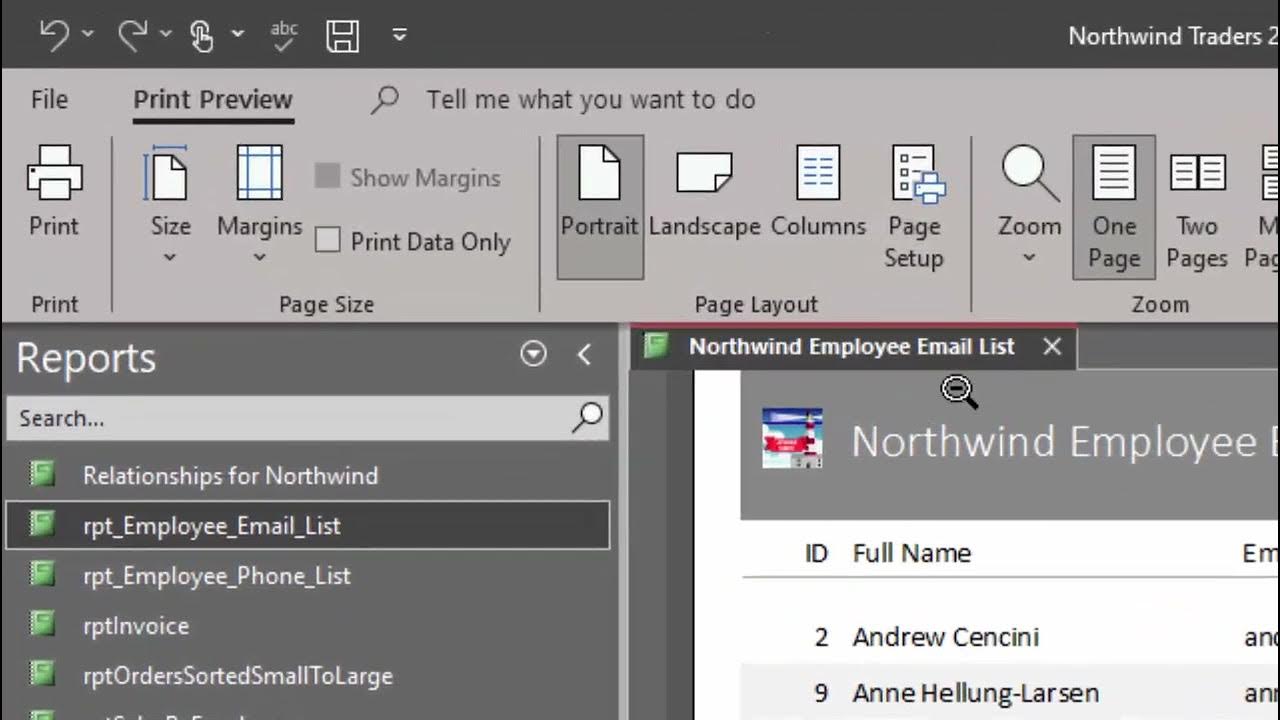 On A Form Or Report