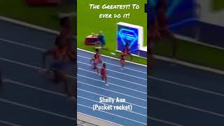 She’s off like a rocket! Greatest sprinter ever! Shelly Ann Fraser Pryce #shorts #track #insane