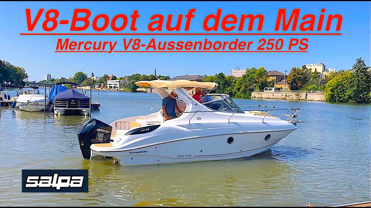 Salpa Laver 23 X, Kajütboot mit Mercury V8.