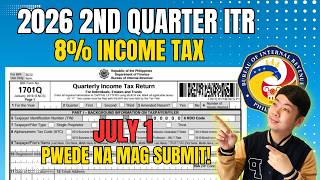 1701Q 2nd quarter 2026 : How to File 1701Q using eBIR Online | 8% Income Tax Rate - FREELANCERS & VA