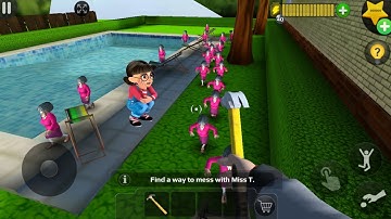 Scary Teacher 3D  (Mod Menu) - Troll miss T every day (mini clone army ) , gameplay android/ ios