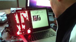 Sure Electronics 2416 LED Matrix  + Arduino & MaxMSP = 1536 LEDs