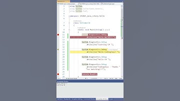 @ipgrayspace : CodingJoys -  C sharp - basics - Hello World - Debug Mode