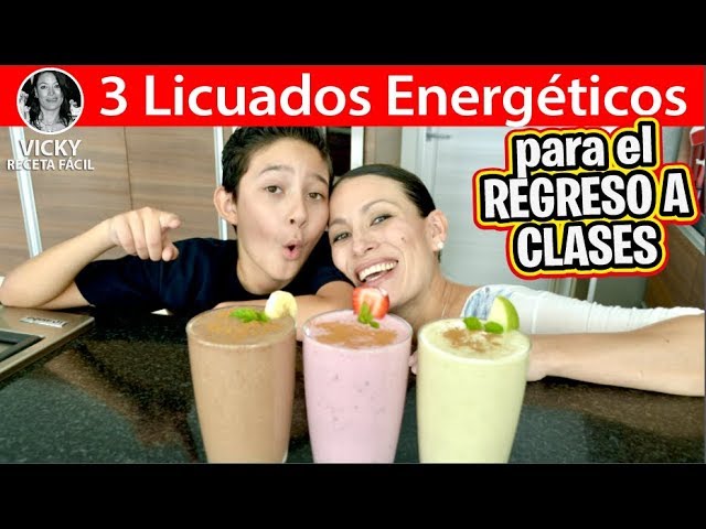 3 LICUADOS ENERGETICOS PARA EL REGRESO A CLASES | #VickyRecetaFacil | VICKY RECETA FACIL