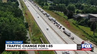 Major traffic shift to take place on I-85 in Spartanburg and Cherokee counties