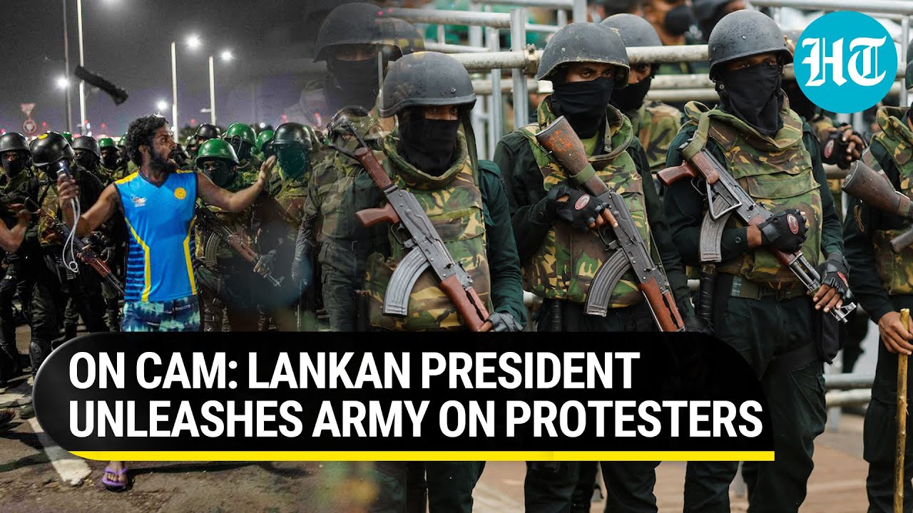 Lankan army storms Colombo protest site at night; Wickremesinghe's forces assault protesters