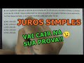 JUROS SIMPLES - SÓ QUESTÕES CONCURSO