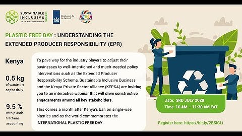 Plastic Free Day Webinar: Understanding the Extended Producer Responsibility (EPR)
