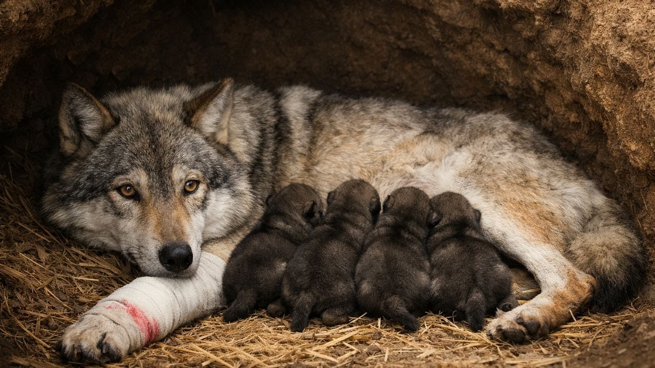 Owczarek znalazł w lesie ranną wilczycę ze szczeniakami! To, co stało się potem, wyciska łzy..