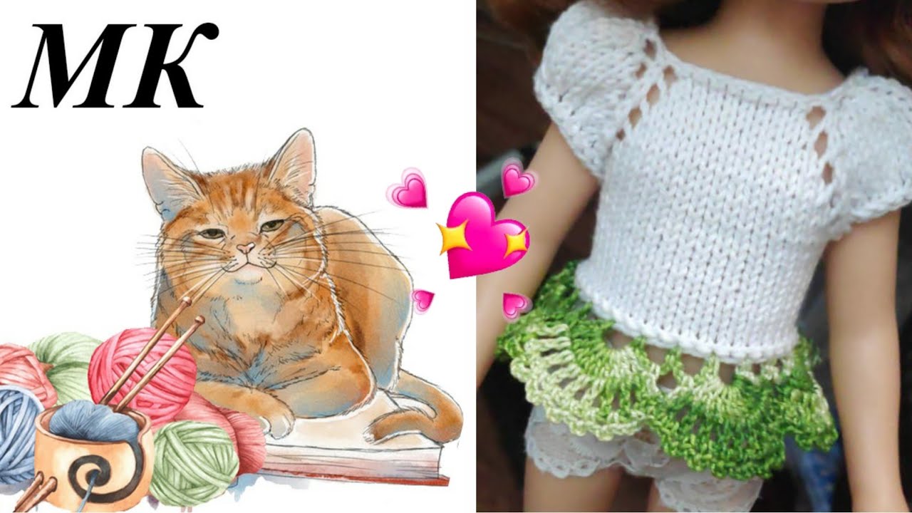 Кофточка* Одуванчик* и Мак* для куклы Паола Рейна* Мастеркласс*