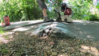 Watch us remove the BIGGEST trail bump you have EVER seen!