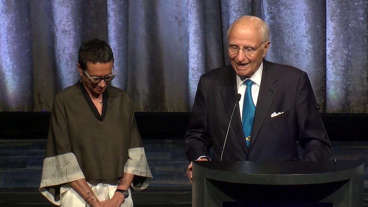 Chairman Emeritus Ed Gardner honors Trustee Emeritus Tawana Tibbs, Sidewalks 2019