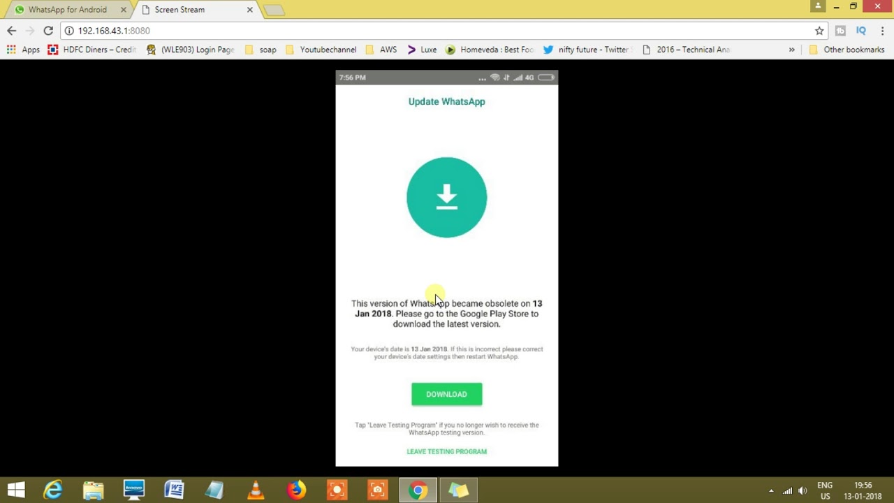 WhatsApp Obsolete  latest version update fix 2018