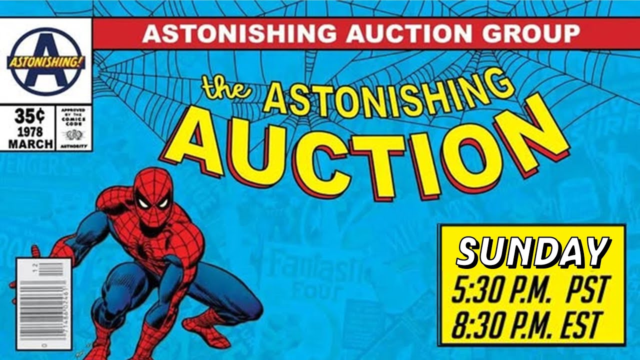 Sunday ASTONISHING! comics: Live Comic Book Auction 11/30/25) 8:30pm (EST)/5:30pm (PST)