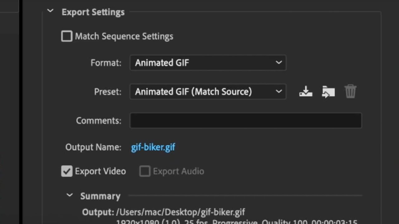 How to Create a Gif in Premiere Pro CC (2017) 