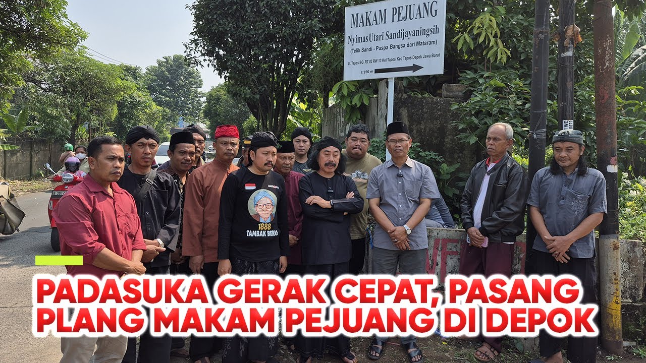 Padasuka Bergerak Cepat, Pasang Plang Makam Pejuang Mataram di Tapos Depok