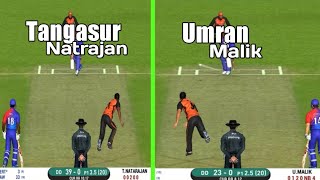 Umran Malik Vs T.natrajanbowling Speed Testreal Cricket 20.