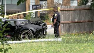 Corvette vs Light Pole 87th Ave Ct East & 112th St East Puyallup WA