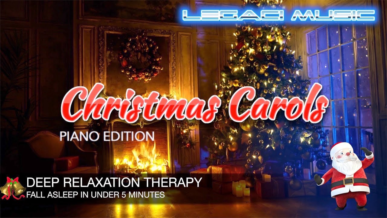 Relaxing Christmas Piano Music and Fireplace for Bedtime and Sleep ...