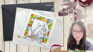 Zentangle 禪繞畫 #1447 How to draw by Eva Wu 禅绕画 ゼンタングル Zentangle Inspired Art 圖樣 #crossingfingers #祝好運