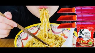 Korean Y Hot Kimchi Noodles, Push Pop Eating Sounds Kids Asmr - Viv Asmr
