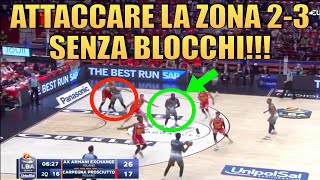 Attaccare la Difesa a Zona 2-3 senza blocchi! - 🇮🇹 Concetti Offensivi Basket