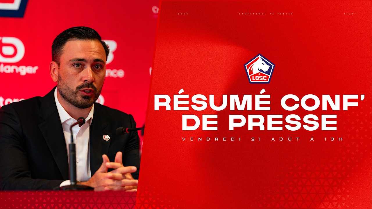 Le résumé de la conférence de presse avant Angers - LOSC 🎙️