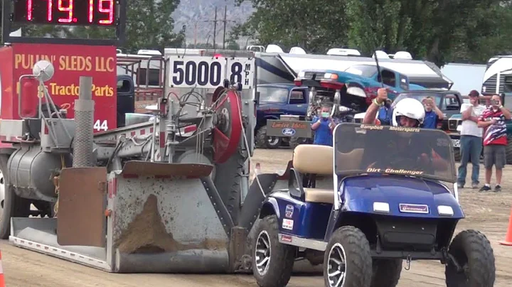 Golf cart vs. pulling sled @ Tonasket Truck & Trac...