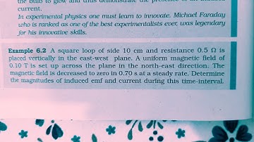 A square loop of side 10 cm and resistance 0.5 is placed vertically in the east-west plane. A unifor