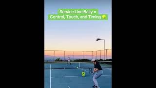 Service line groundstroke warm-ups 🎾 #tennis #autism #autismawareness #sport #sports