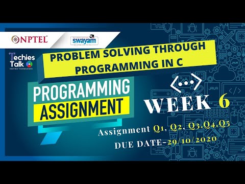 Problem solving through Programming In C Week 6 Programming Quiz Assignment Solutions | Swayam  2022