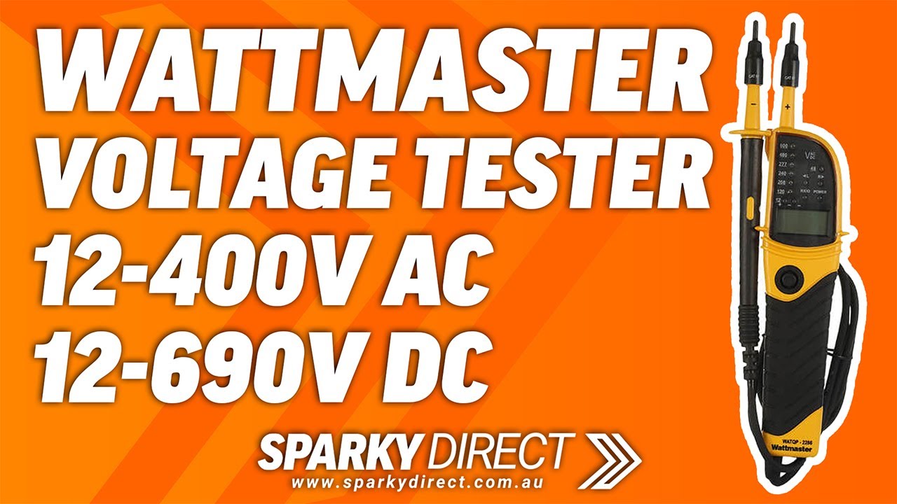 Wattmaster WATQP-2286 | Voltage Tester AC/DC - YouTube
