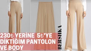 5 Tlye Çok Kolay Lasti̇kli̇ Geni̇ş Paça Pantolon Ve Di̇k Yaka Body Di̇ki̇mi̇ Diy
