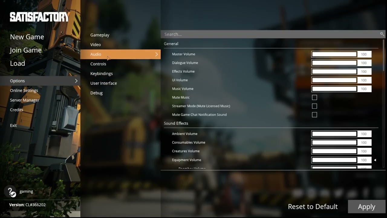 How to Mute the Game Chat Notification Sound in Satisfactory