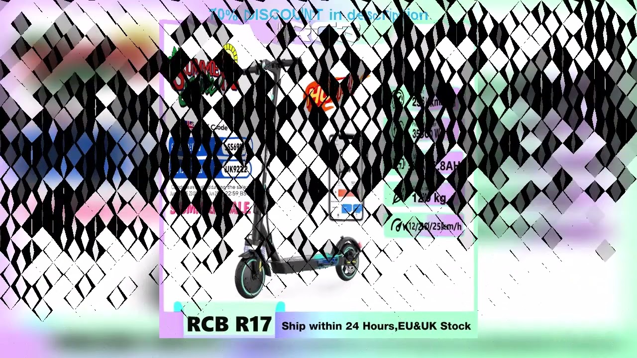 A must-have product! RCB R17 Electric Scooter, 350W Motor, Speed up to 25 km/h, 30 km of autonomy,