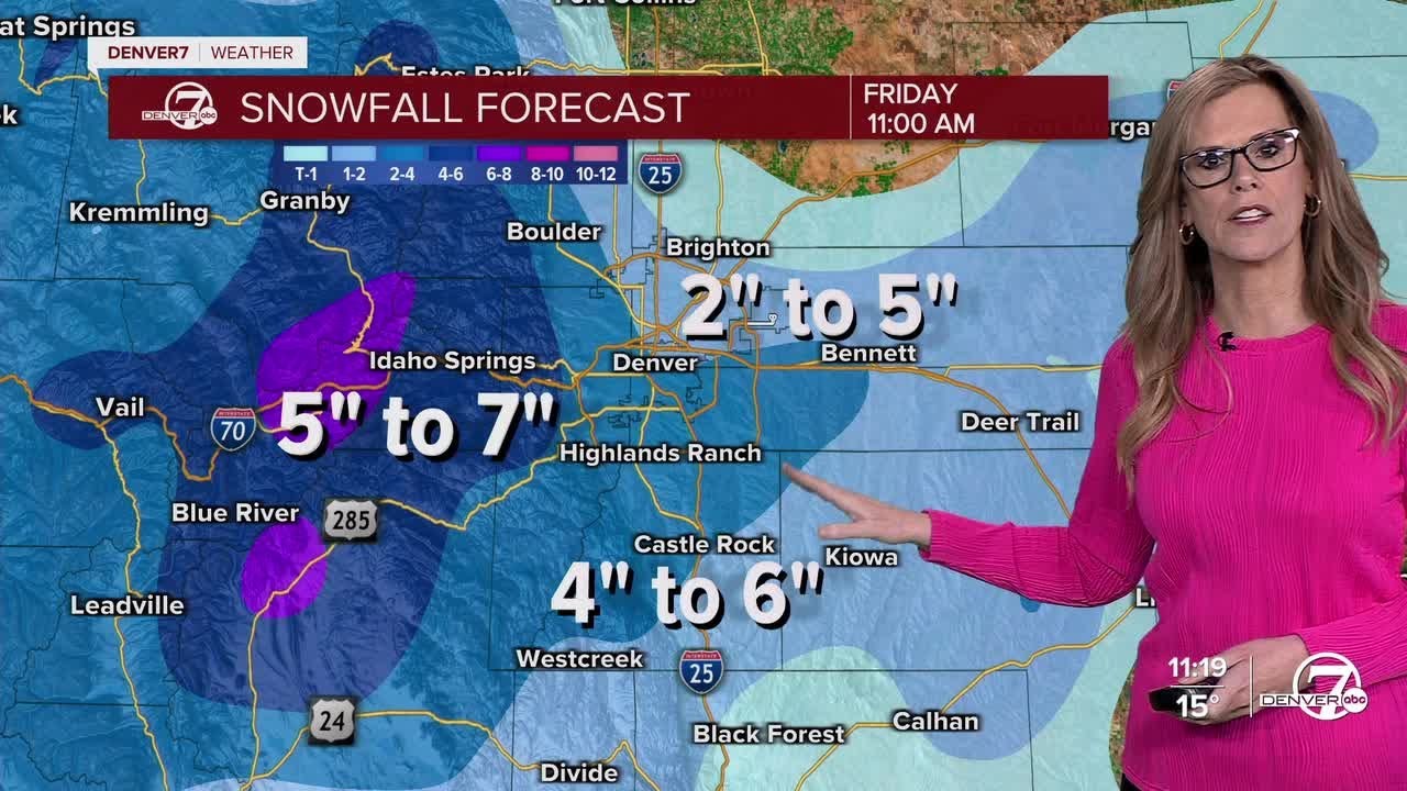 Denver weather: Several inches of snow to impact Thursday, Friday ...