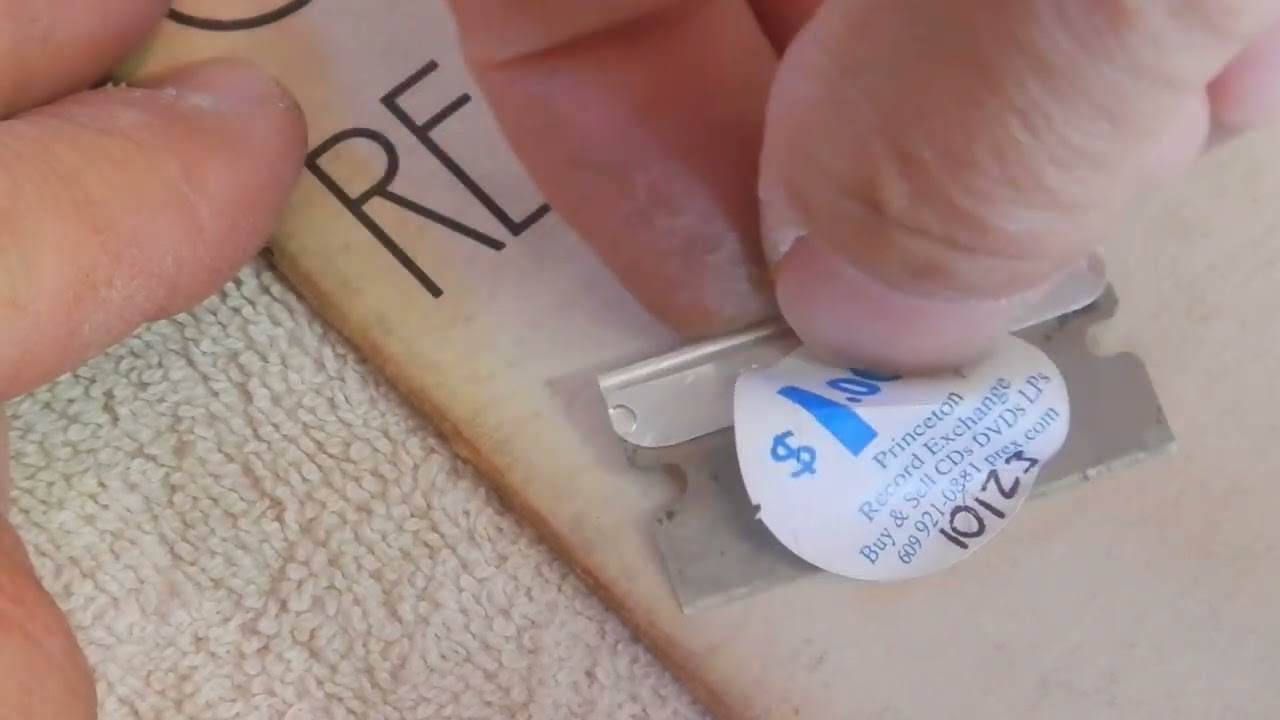 How to safely remove sticky price stickers from vinyl albums (Princeton Record Exchange)