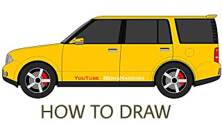 Draw a Car On Your Computer Using Simple Paint Program | Car Drawing Tutorial in easy steps.