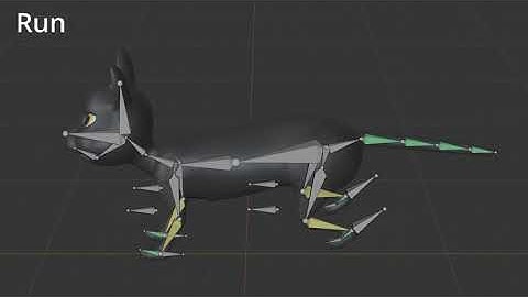 Cat Rigged and Animated Blender.