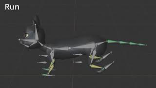 Cat Rigged and Animated Blender. Rigging A Cat In Blender Blender Animation