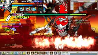 Elsword KR: Testing Bone Dragon with 500 Fire Res. (Shelling Guardian, 3-X Secret HELL)