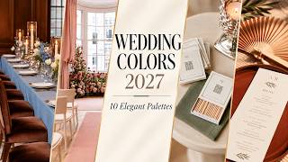 Wedding Color Trends 2027 | 10 Elegant Wedding Decoration Ideas