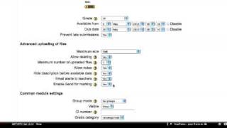 Moodle assignment - Advanced uploading of files