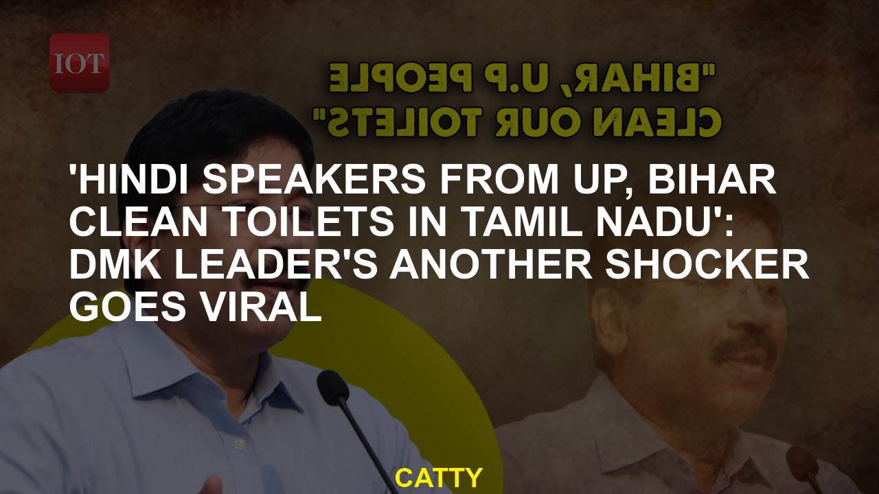 'Hindi speakers from UP, Bihar clean toilets in Tamil Nadu' DMK leader