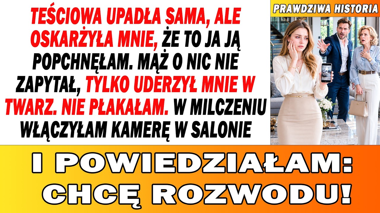 Stałam w kuchni z talerzem owoców, gdy pani Grażyna wywinęła orła na mokrych kafelkach. Zanim zdążyłam ruszyć, w drzwiach stanął Piotr, a moja teściowa w jednej sekundzie zamieniła się z ofiary w...