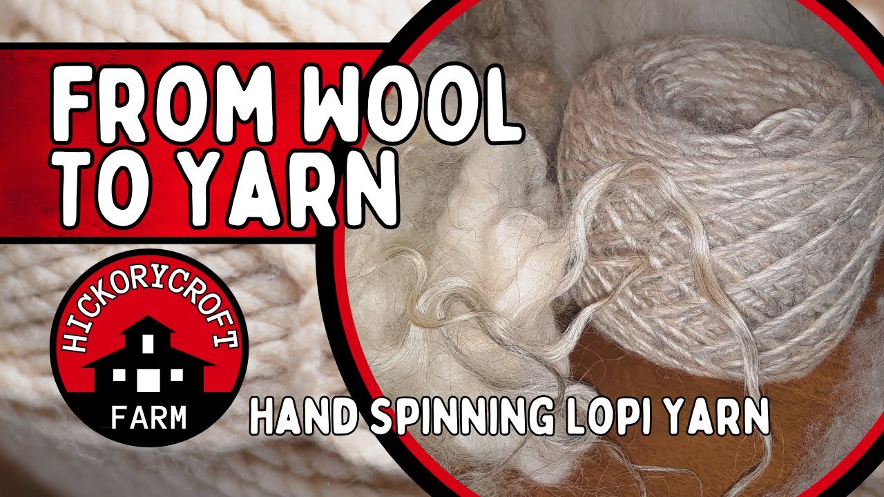 Hand Spinning LOPI YARN From Wool To Yarn (Icelandic Sheep) YouTube