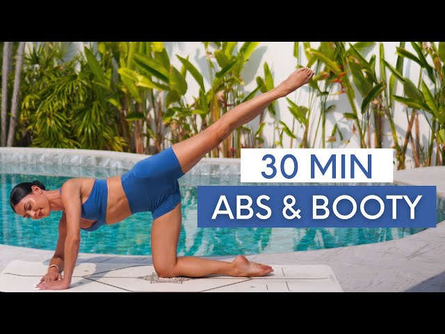 30 MIN ABS & BOOTY WORKOUT || Intermediate Mat Pilates (No Equipment) class=