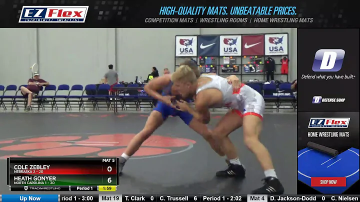 Mat 5 132 Cole Zebley Nebraska 2 Vs Heath Gonyer N...