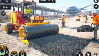 Road Repair Project With Heavy Construction Machines