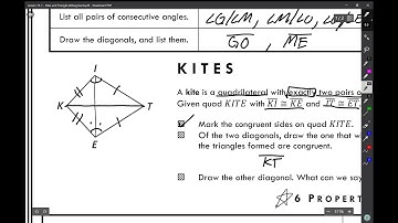 Lesson 15-1 (Kites and Triangle Midsegments)